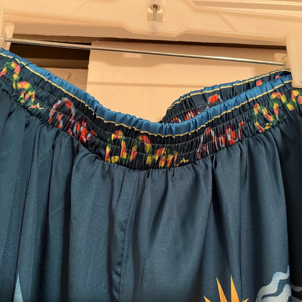 Silky Polyester Lounge Pants With Pockets Size L - Picture 5 of 8